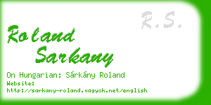 roland sarkany business card